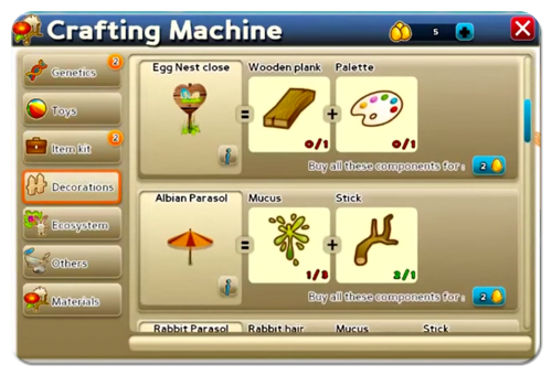 Crafting Items with Norns