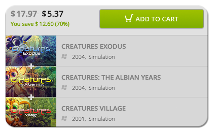 All of the Creatures Games on GOG for Sale