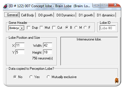 Genetic Brain Lobes and the Complexity of Norns